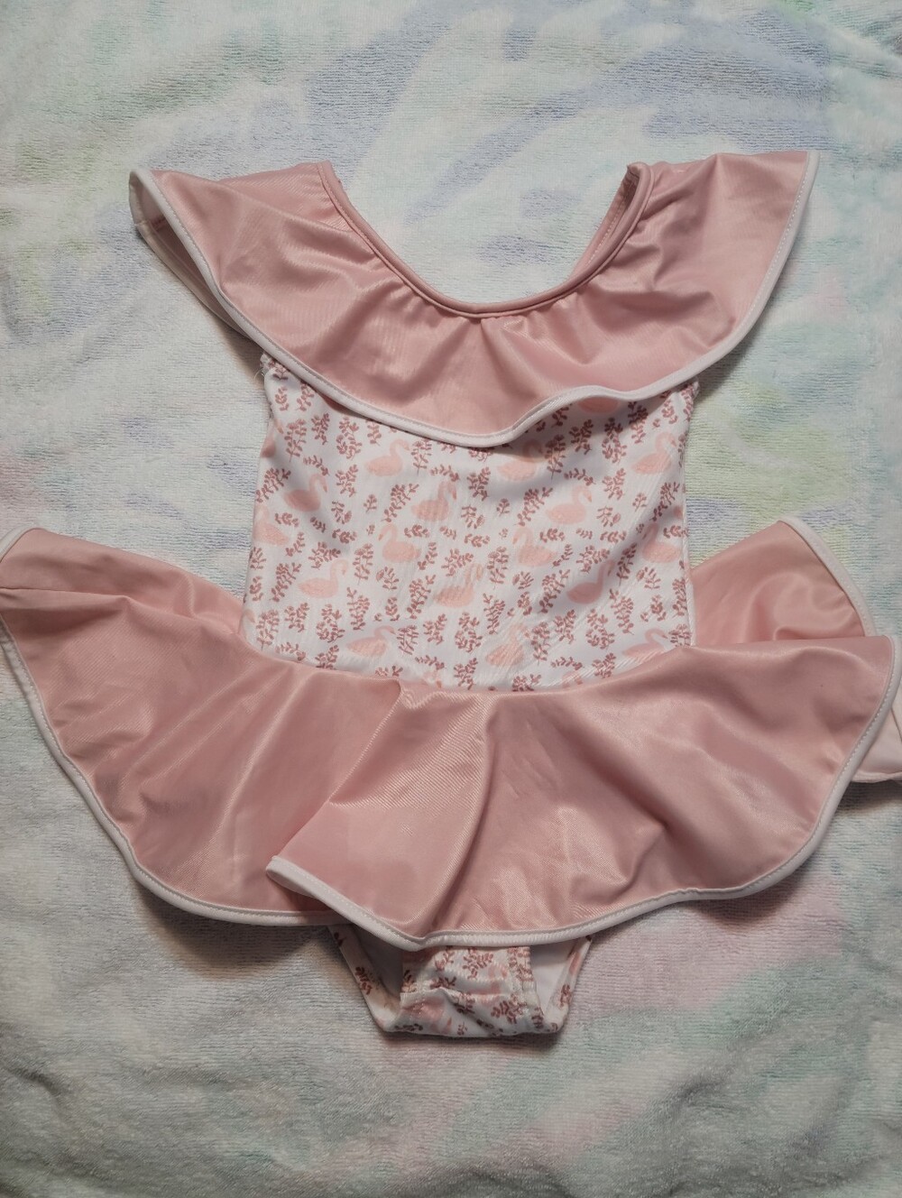 Dondolo Peplum Swan Swimsuit Sz 2t